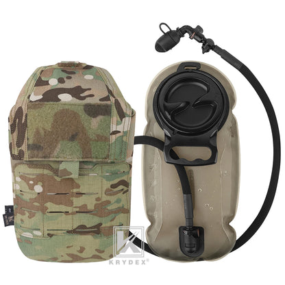 KRYDEX Tactical 1.5L Hydration Bladder Pouch Low Profile Hydra Carrier Pack MOLLE Water Bag Outdoor Hiking Travel Accessories