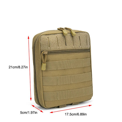 Outdoor Emergency Survival Bag Laser Cut MOLLE Attachment Pouch Multifunctional Tactical Medical Waist Bag for Camping Hiking