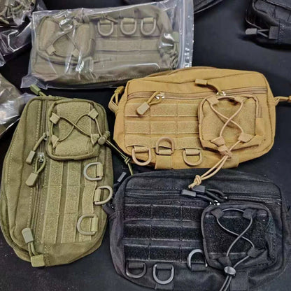 1000D Tactical Molle Horizontal Admin Pouch with Front Drawstring Pocket EMT Pouch EDC Utility Orgaznier Bag