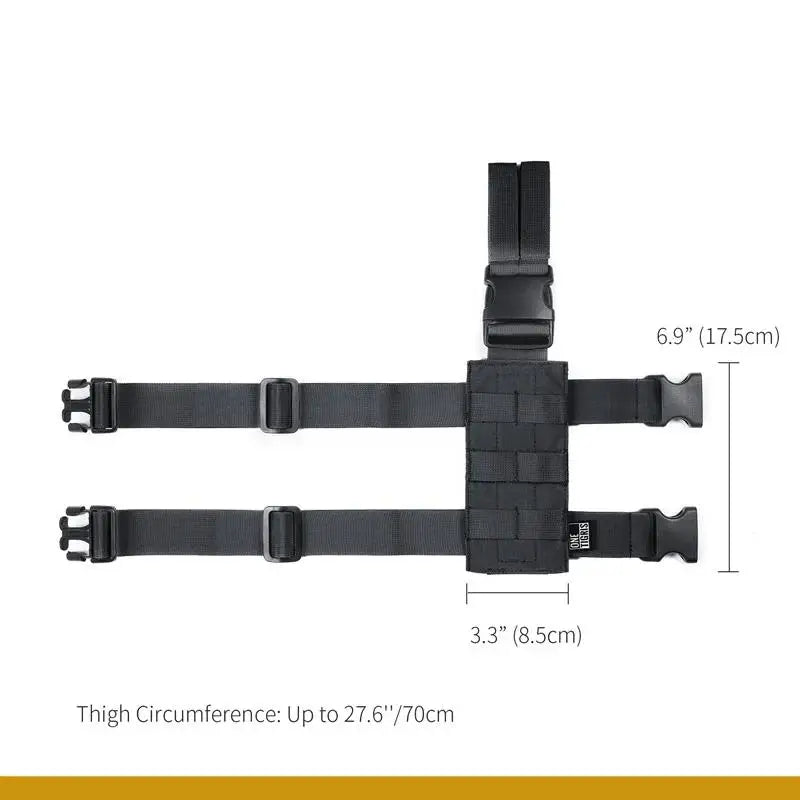 OneTigris Tactical Molle Gun Holster Right Handed Thigh Pistol Bag Pouch Legs Harness For All Handguns Hunting Accessory