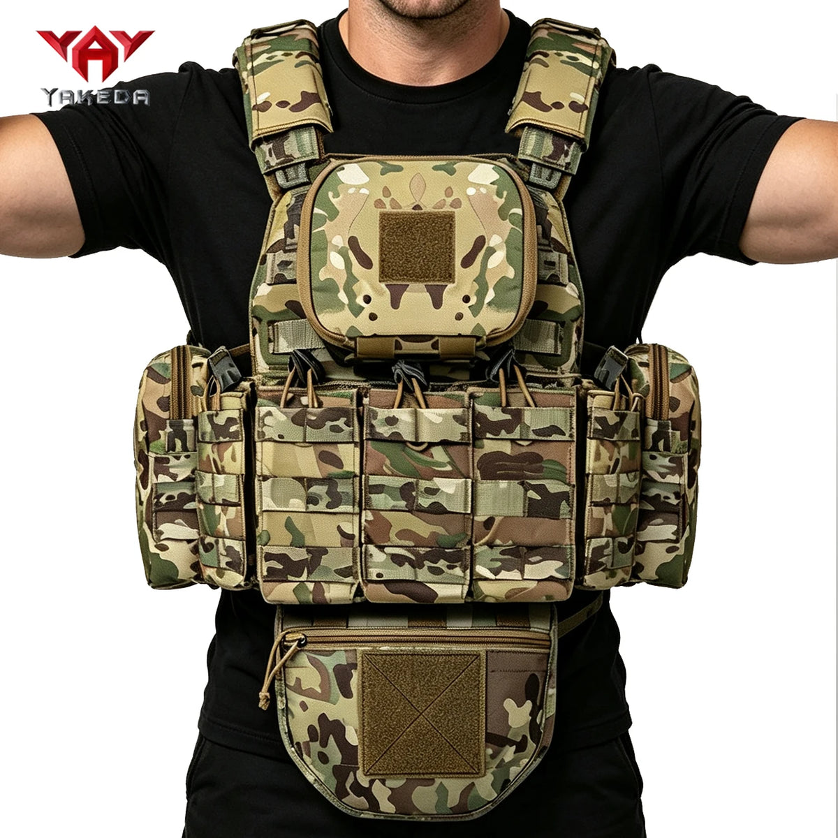 YAKEDA Multi functional Hunting Tank Top MOLLE System Shoulder Straps Adjustable, Detachable, and Removable