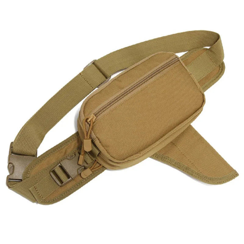 Tactical Multiuse Waist Bag with Hidden Hand Gun Holsters for Glock 17 19 43 & 9mm 1911 Pistols, Hunting EDC Utility Belt Pouch