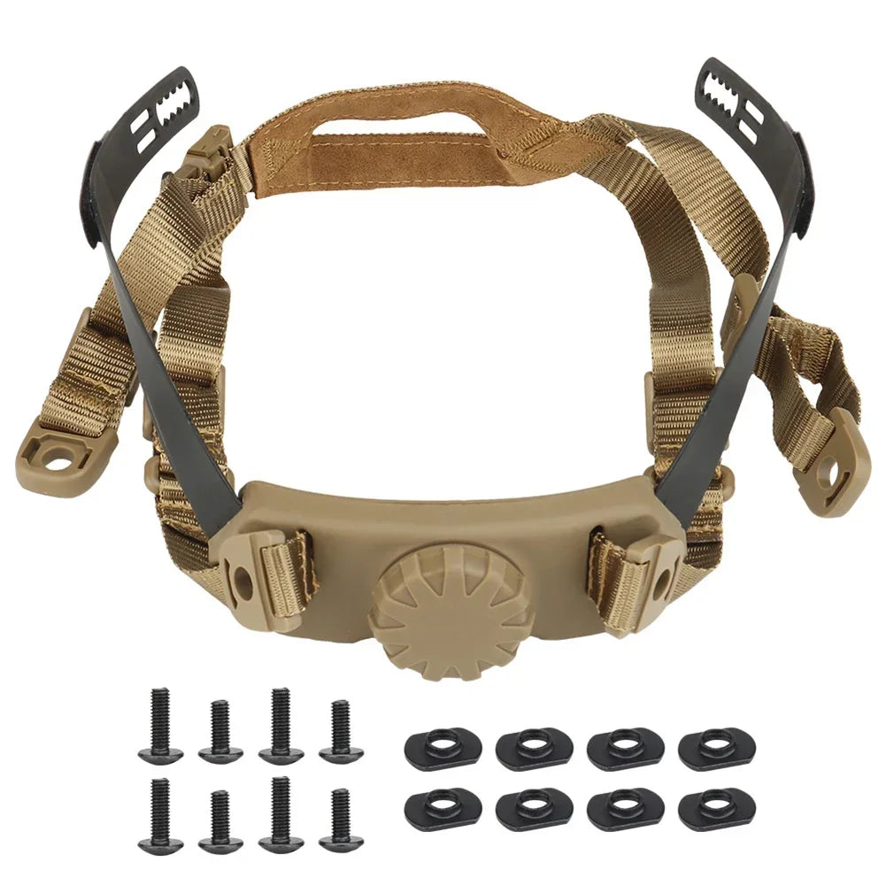 Helmet Inner Suspension System Portable CS Helmets Adjustable Head Lock Strap Accessories for Tactical  Fast SF High Cut Helmet