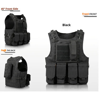 Kids Tactical Vest, Canvas Children's Molle Combat Vest for Outdoor CS Game, Cosplay & Role Play
