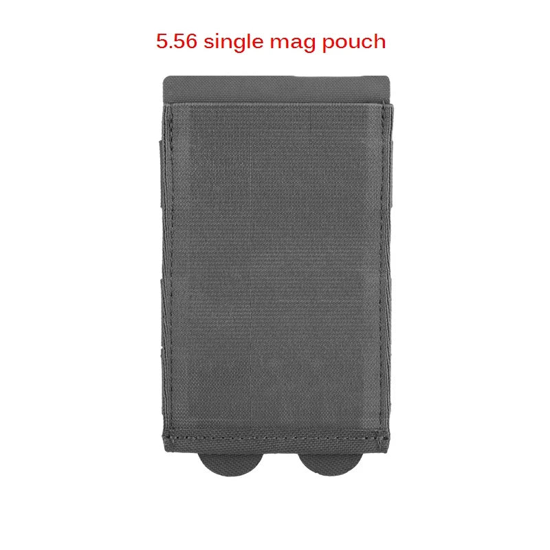 5.56 Elastic Single Mgazine Pouch Tactical Lightweight Storage Bag Hunting Vest Molle Mount Knifle Torch Pouch Tourniquet Bag