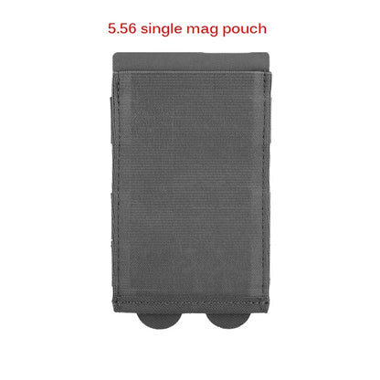 5.56 Elastic Single Mgazine Pouch Tactical Lightweight Storage Bag Hunting Vest Molle Mount Knifle Torch Pouch Tourniquet Bag