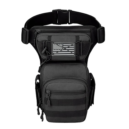 Multi-compartment Portable Thigh Pack, Dual Strap Secure Waist Bag, Outdoor Tool Storage Bag