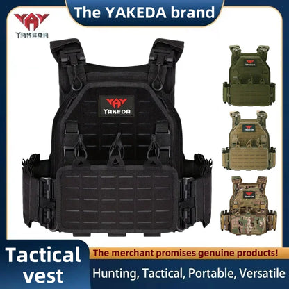 YAKEDA Tactical Vest 6094 Fast Detachable Light Laser Cut Outdoor Hunting Black Gear Carry Vest of High Quality