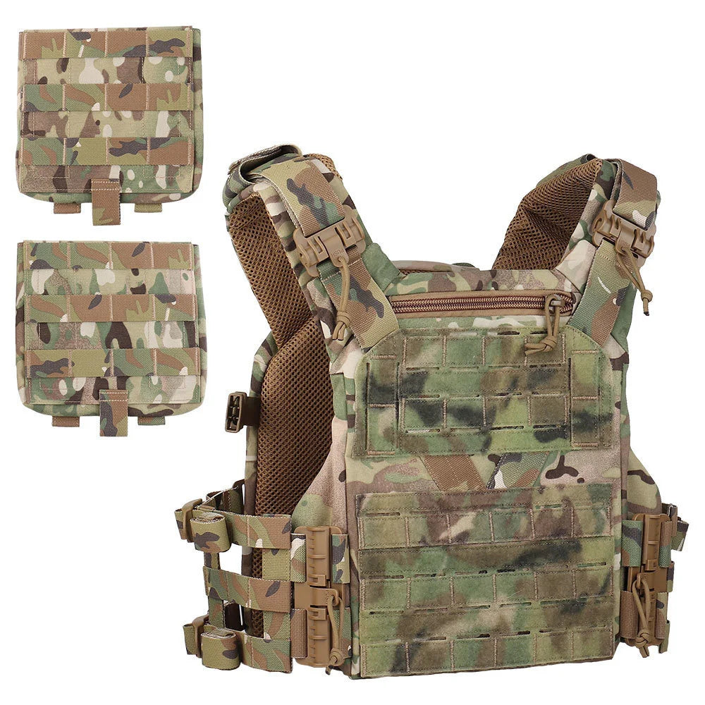 Tactical Vest Plate Carrier 3.0 Mesh Comfortable Quick Release on/off Hunting Cummerbund Fast Adjust Multi-size Airsoft Gear