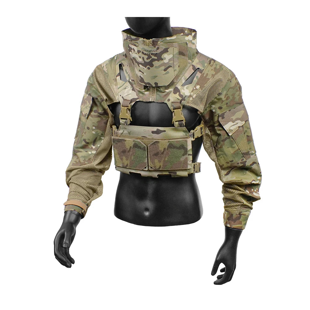DMGear Original Tactical Combat Jacket Long Sleeve With Mag Pouch Camouflage Clothing Breathable Comfortable Hunting Camping