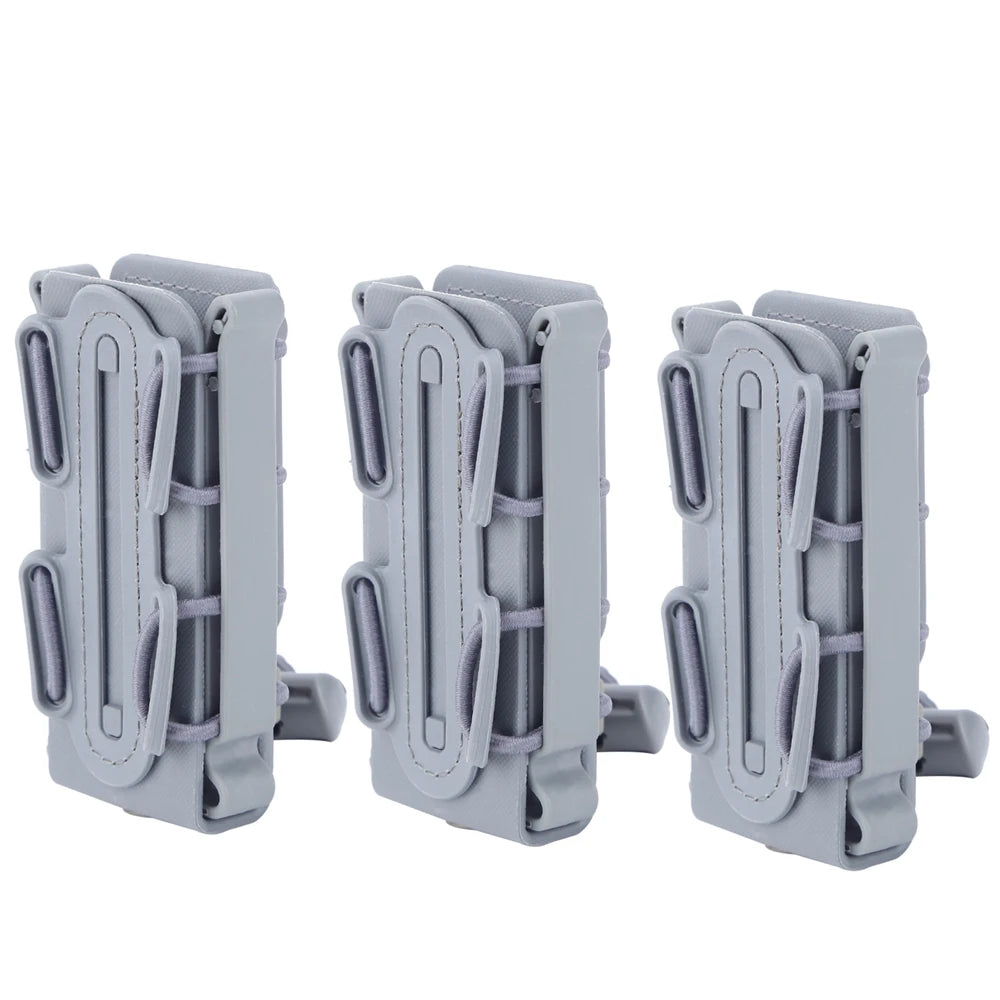 3Pcs 9mm Mag Pouches Pistol Magazine Pouch Soft Shell Magazine Pouch Tactical Rifle Fast Mag Carrier Holder for Belt&Molle Sytem