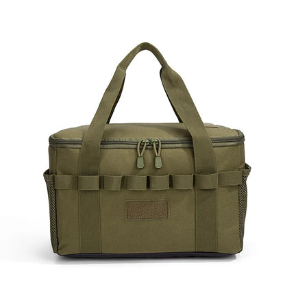 14L Outdoor Camping Tactical Bag Black Multi-Functional Tool & Picnic Gear Organizer with Multiple Compartments Large Capacity