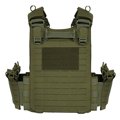 Outdoor multifunctional laser MOLLE hunting vest, breathable and detachable, with multiple equipment bags for reassembly