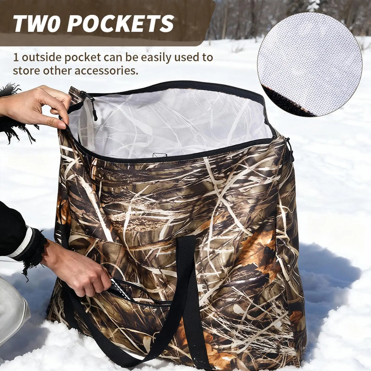 Hunting Gear Tote Waterproof Scent Control Meat Carry Tote 600D Oxford Cloth Hunting Gear Storage Bag With Handles For Men
