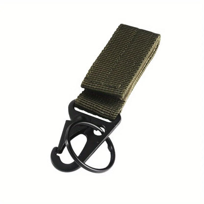 3pieces Tactical Nylon Webbing Buckle Carabiner Molle Belt Clip Key Buckle, Suitable for Outdoor Sports