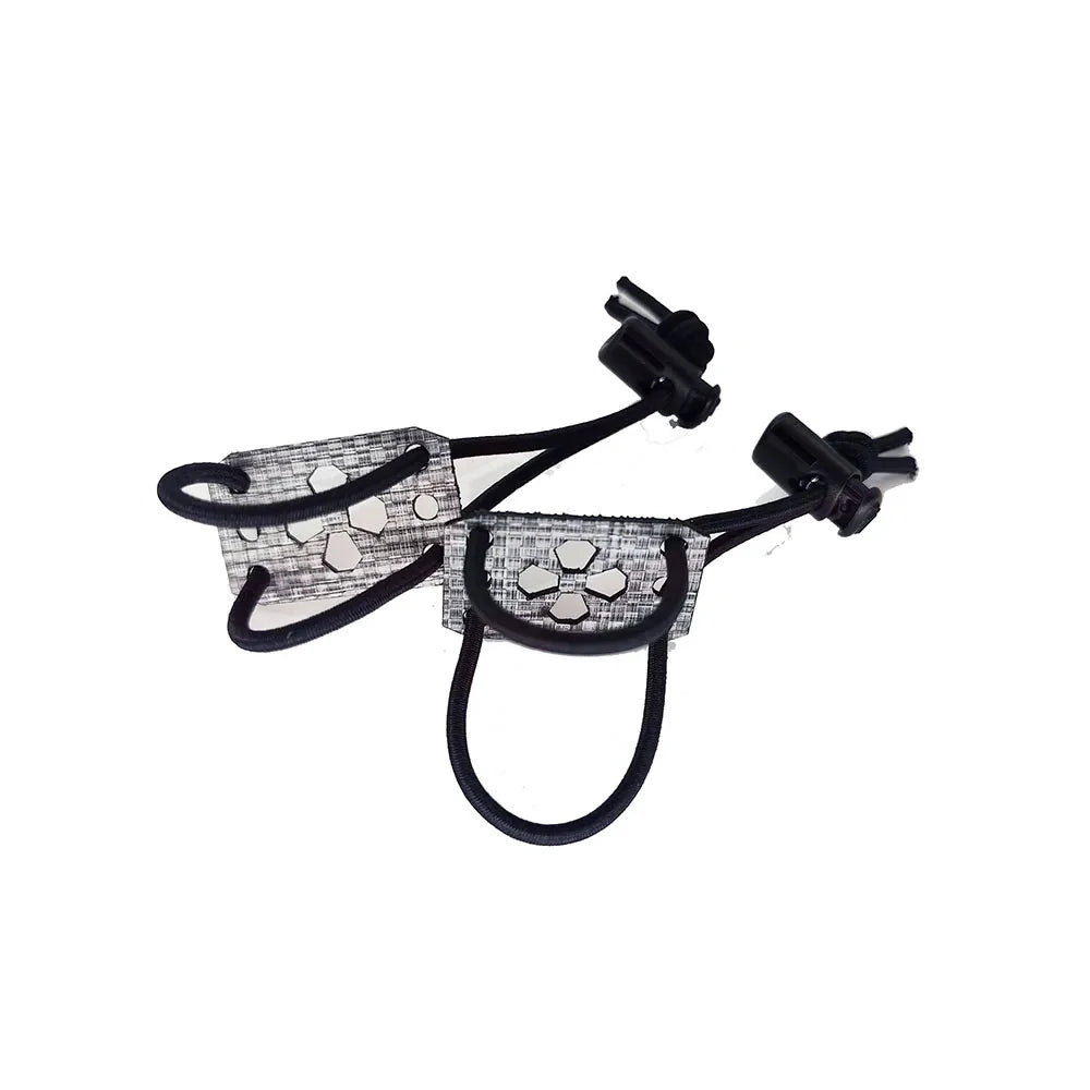 2PCS Tactical Communication PTT Fixed Plate Holder Imported Teg-Ris Elastic Rope Fixed Buckle