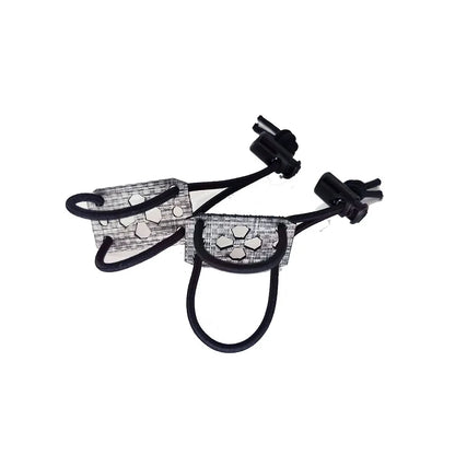 2PCS Tactical Communication PTT Fixed Plate Holder Imported Teg-Ris Elastic Rope Fixed Buckle