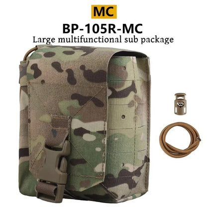 Tactical MOLLE Pouch Large Utility GP Pouch Walkie Talkie Radio Holder EDC Admin Bag Hunting Vest Backpack Accessory Outdoor