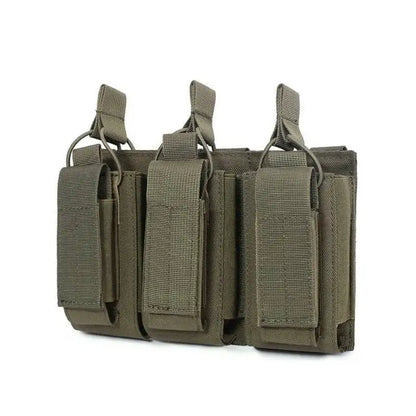Tactical Magazine Pouch Pistol MAG Holder 5.56 MOLLE Double Stack Elastic Shock Cord Retention Hunting Accessories
