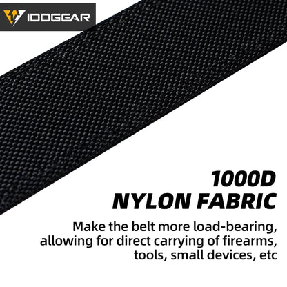 IDOGEAR Tactical 1.5” 1000D Nylon Work Belts for Men Casual Work Belt With Adjustable Buckle Trim to Fit 3434