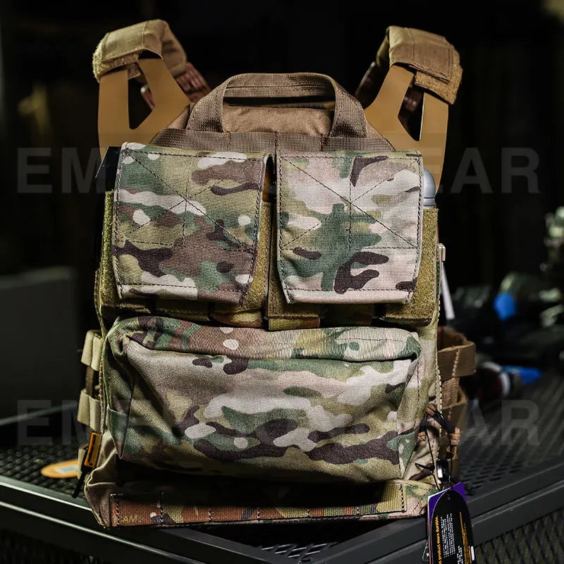 Emersongear Tactical Back Pack Zip Panel For MVS FPC LPC Hunting Vest Plate Carrier Backpack Modular Mag Pouch Nylon EM9286