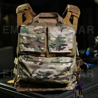 Emersongear Tactical Back Pack Zip Panel For MVS FPC LPC Hunting Vest Plate Carrier Backpack Modular Mag Pouch Nylon EM9286