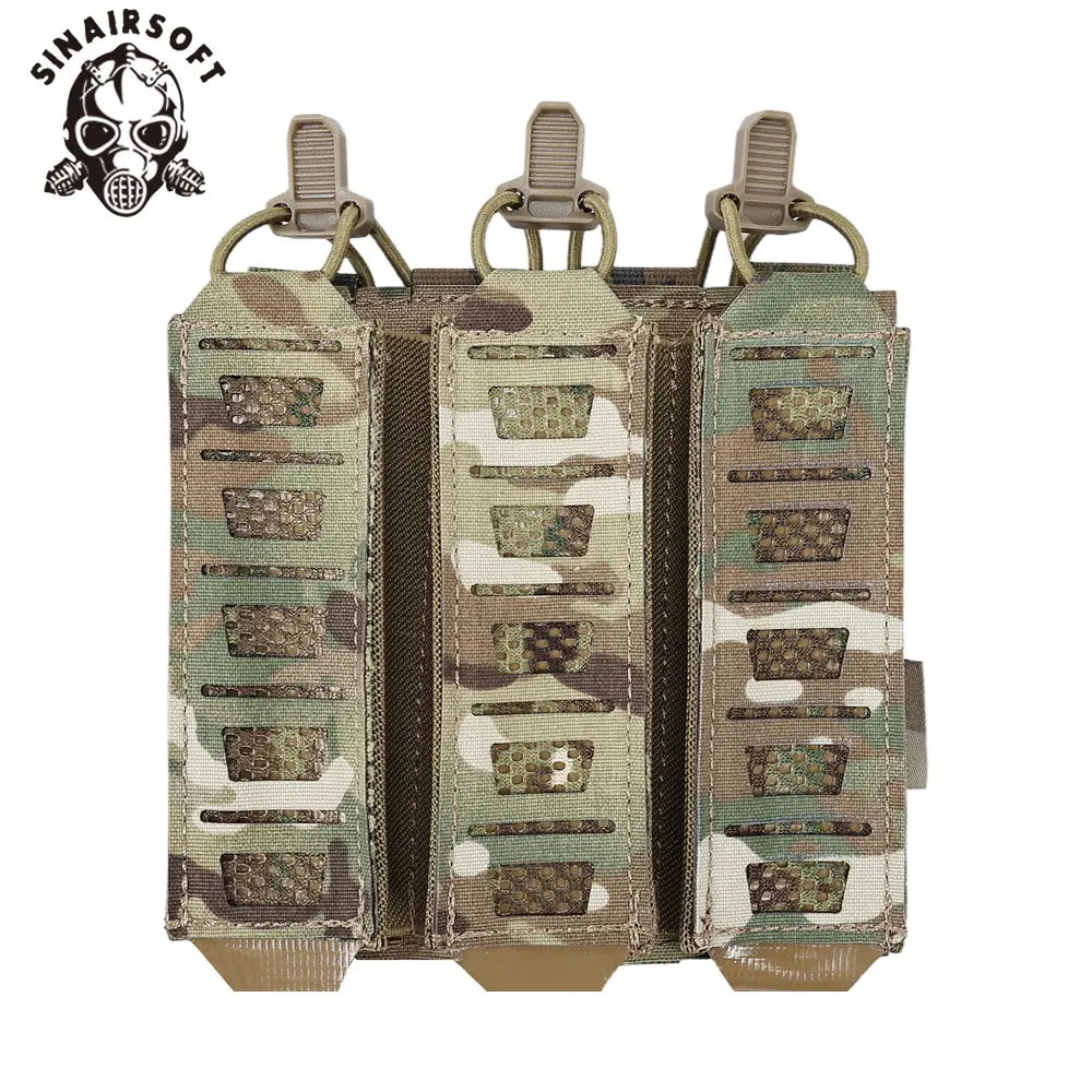 SINAIRSOFT Tactical MP5 MP7 Magazine Pouch With Elastic Retention Straps For Vest Chest Rig Accessories
