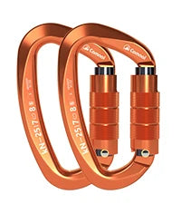 1pcs 25KN Professional Safety Carabiner D Shape Key Hooks Aluminum Climbing Security Master Lock Outdoor Ascend Camping Tools