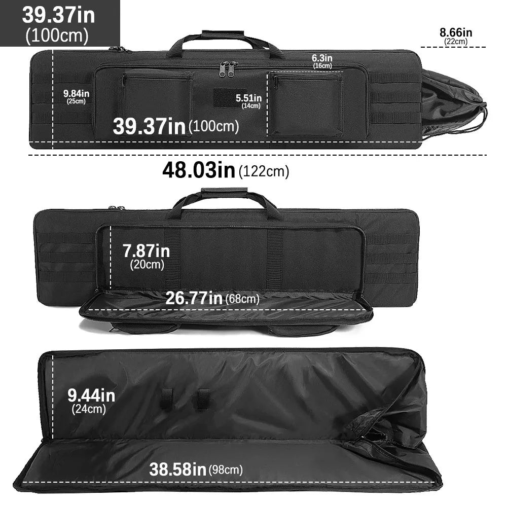100/120cm Tactical Rifle Bag Single Long Rifle Case Soft Rifle Shotgun Storage Bag Pistol Gun Case Airsoft Shooting Range Bag