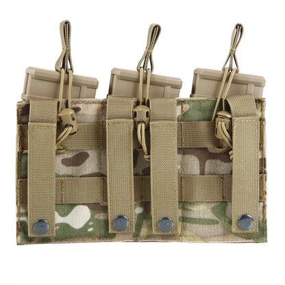 Triple Mag Pouch Open-Top Mag Pouches Magazine Pouches for M4 M16 AK Molle Backpack Hunting Gear