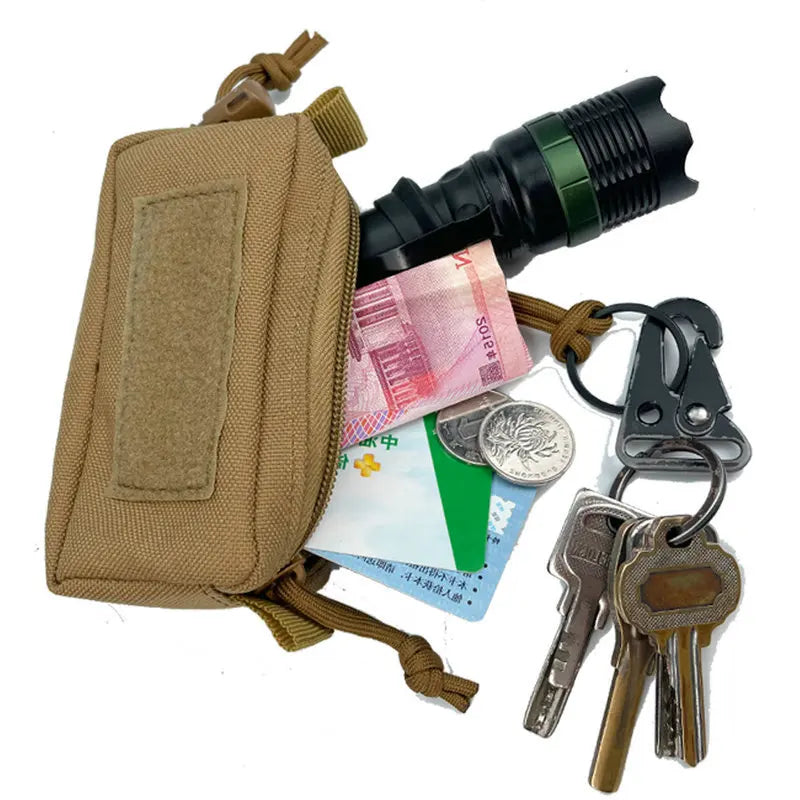 Mini Molle Pouch EDC Wallet Belt Waist Pack Bag Utility Key Purse Outdoor Hunting Hiking Camping Accessories Organizer Bags