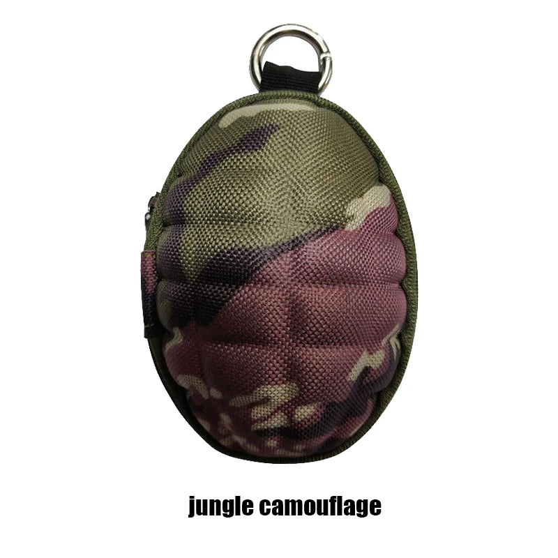 Outdoor Mini Grenade Shaped Car Key Wallets Coin Purse Pouch Bag Keychain Holder Case PU Leather Accessories Change Wallet