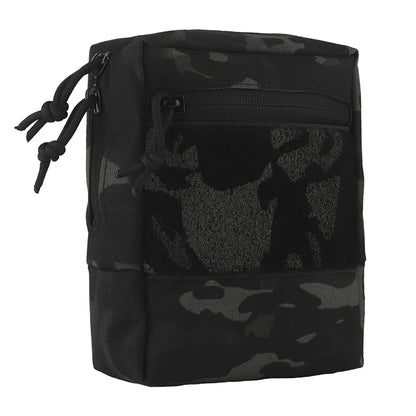 Large Capacity Extended Height MOLLE Pouch Fabric Fastener Design Belt Vest and Gear Panel Mount Outdoor Equipment Storage