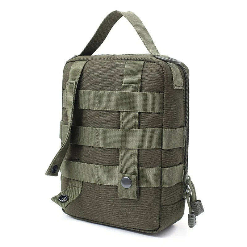 Outdoor EDC Bag Tactical Nylon Handbag Outdoor First Aid Survival Bag MOLLE Accessory Bag Medical Storage Waist Bag Tool Bag