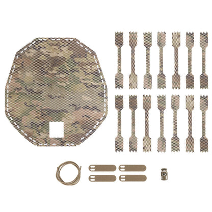 Tactical Lightweight Mesh Helmet Cover, Breathable Fast Helmet Camouflage Cover for Hunting Airsoft Training Wargame