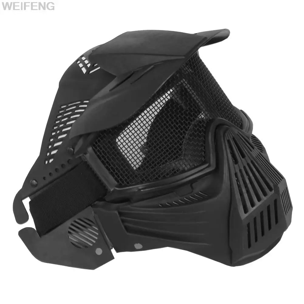 Tactical Masks Full Face Steel Mesh Eye Protection Mask for Halloween CS WarGames Hunting Military Airsoft Shooting Mask