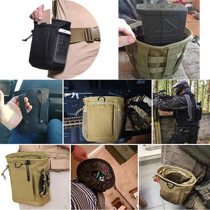 New Outdoor 3-5L Molle Nylon Dump Drop Pouch Recycle Waist Pack Bags Ammo Recycle Bag Hiking Hunting Accessories Bag﻿