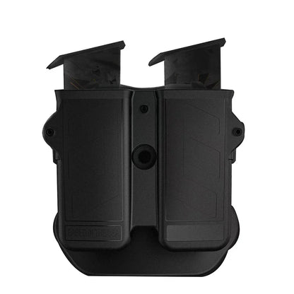 2025 Universal Double Mag Holder for 9mm 10mm .40 .45 Double Stack Mag Pistol Magazine Holster Pouch Hand Gun Mag Carrier