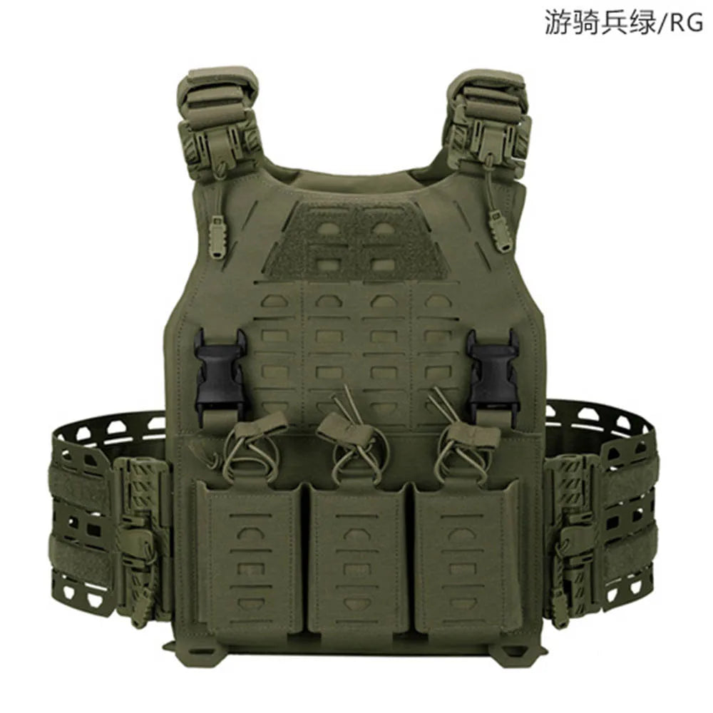 Men's Quick-Release Tactical Vest Lightweight Modular 3D Breathable Outdoor Training Vest for Shooting Hunting Hiking Camping