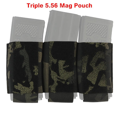 Hunting Triple Magazine Pouch 5.56 7.62 Single Double Triple Magazine Bag for AK47 AR15 Tactical Vest Rig Holster for Shooting