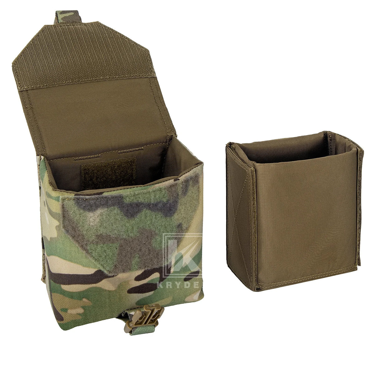 KRYDEX Tactical Night Vision Pouch MOLLE NVG Bag with Padded Goggle Carrying Case For NVG14 NVG15