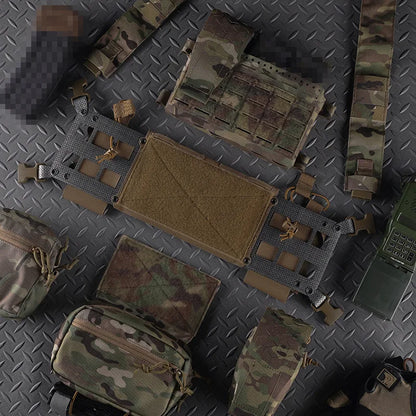 Multifuctional MK4 Chest Rig Expansion Chassis Vest Built-in MOLLE Radio MAG Pouch Expander Wing Hunting Airsoft Hanging Bag