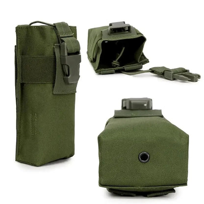 Outdoor Walkie Talkie Pouch Water Bottle Bag Handheld Radio Bag Molle Tactical Multifunctional Accessory Bag Travel EDC Pack