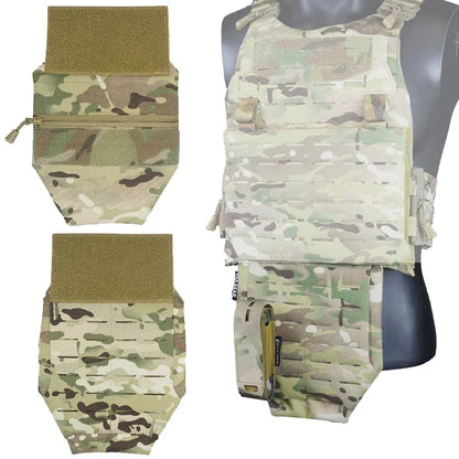 Tactical Abdominal Bag Vest Laser Cutting Molle Pouch Expansion Conversion Protect Bag Accessories