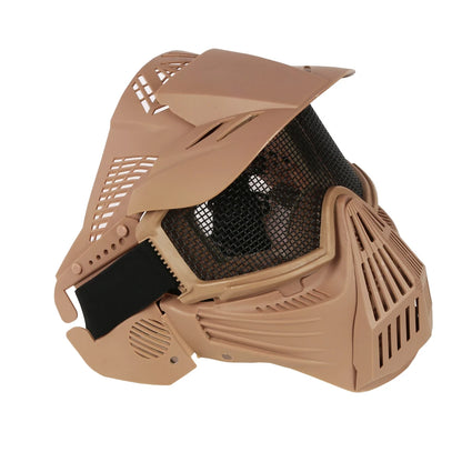 Tactical Masks Full Face Steel Mesh Eye Protection Mask for Halloween CS WarGames Hunting Military Airsoft Shooting Mask
