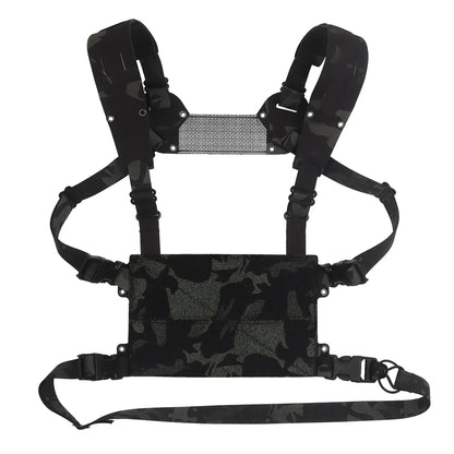 MOLLE Chest Rig Mini V2 H-type Ferro Style Lightweight Chesty Rig Tactical Vest Assault Training Plate Carrier Front Flaps Adapt