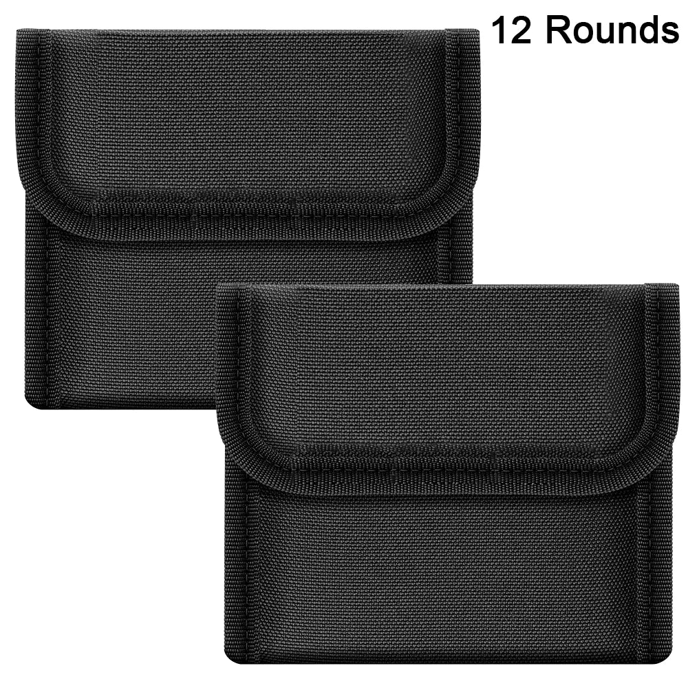 12/14 Rounds Tactical Rifle Ammo Pouch Buttstock Shell Holder Cartridge Carrier Utility Bullet Bandolier Carrier for .223/.30Cal