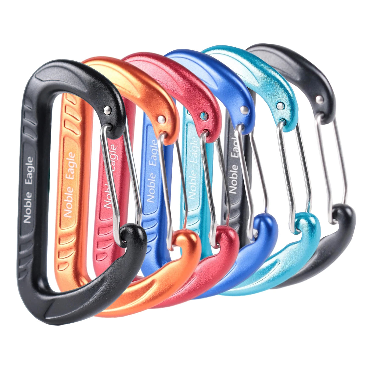 15kN Aluminum D Ring Carabiners Heavy-Duty Lightweight Outdoor Camping Hiking Gear Clips Buckle Set for Backpacking Equipment