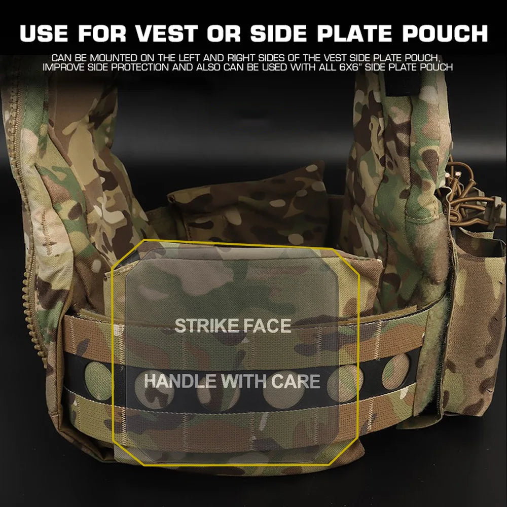 2PCS Tactical Vest JPC CPC Plate Carrier EVA Insert Panels Side Pouch Pads 6x6“ Paintball Airsoft Vests Shock Plates Shockproof