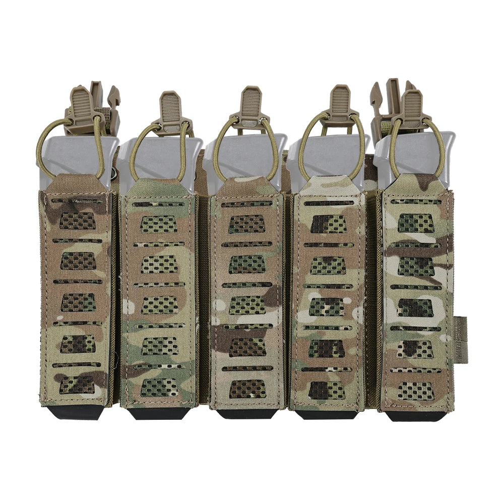 MP5 MP7 Magazine Placard with Hook&Loop Backing & Elastic Straps Tactical Chest Rig Panel for Airsoft Hunting - SINAIRSOFT